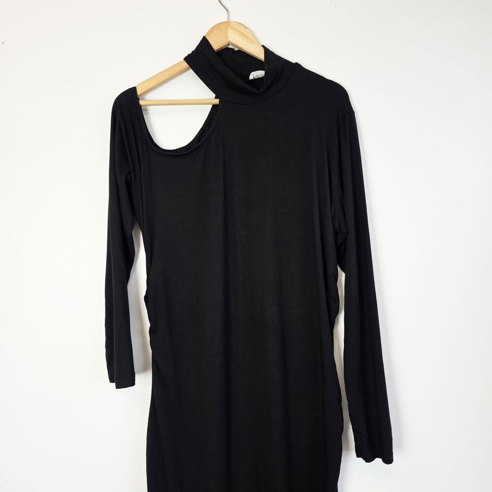 Marcelle NYC Asymmetrical Off the Shoulder Midi Knit Long Sleeve Dress XXL - Picture 4 of 10